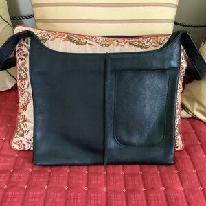 Black Leather Crossbody Bag